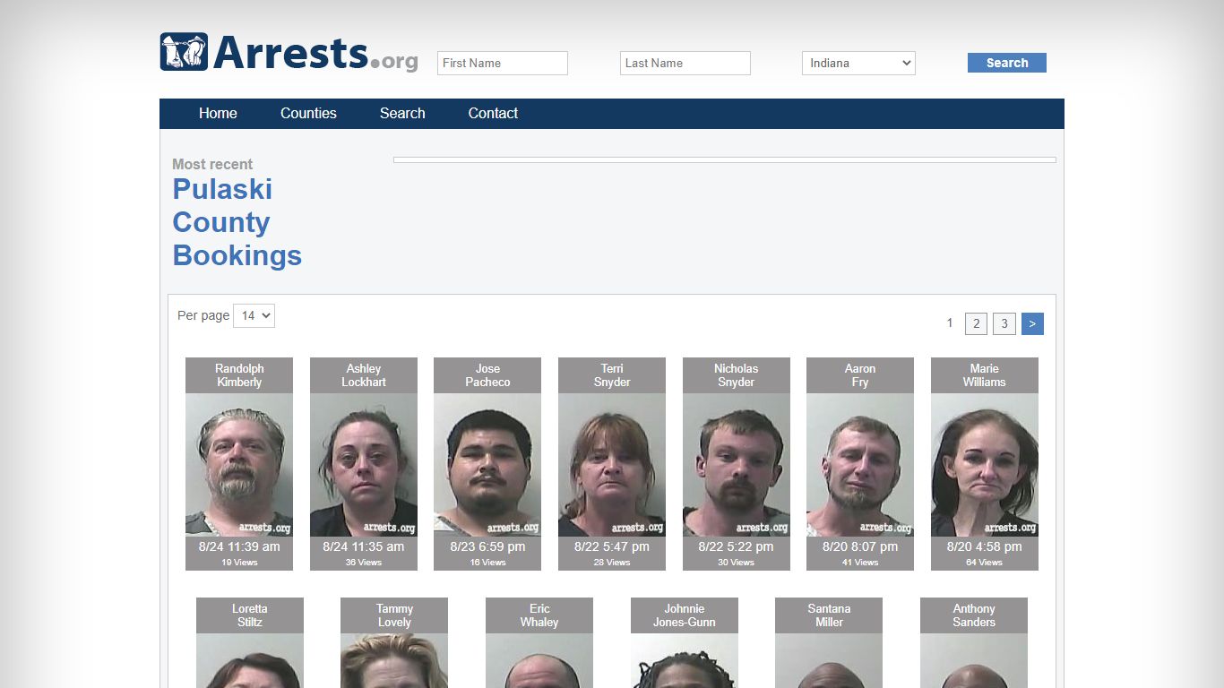 Pulaski County Arrests and Inmate Search